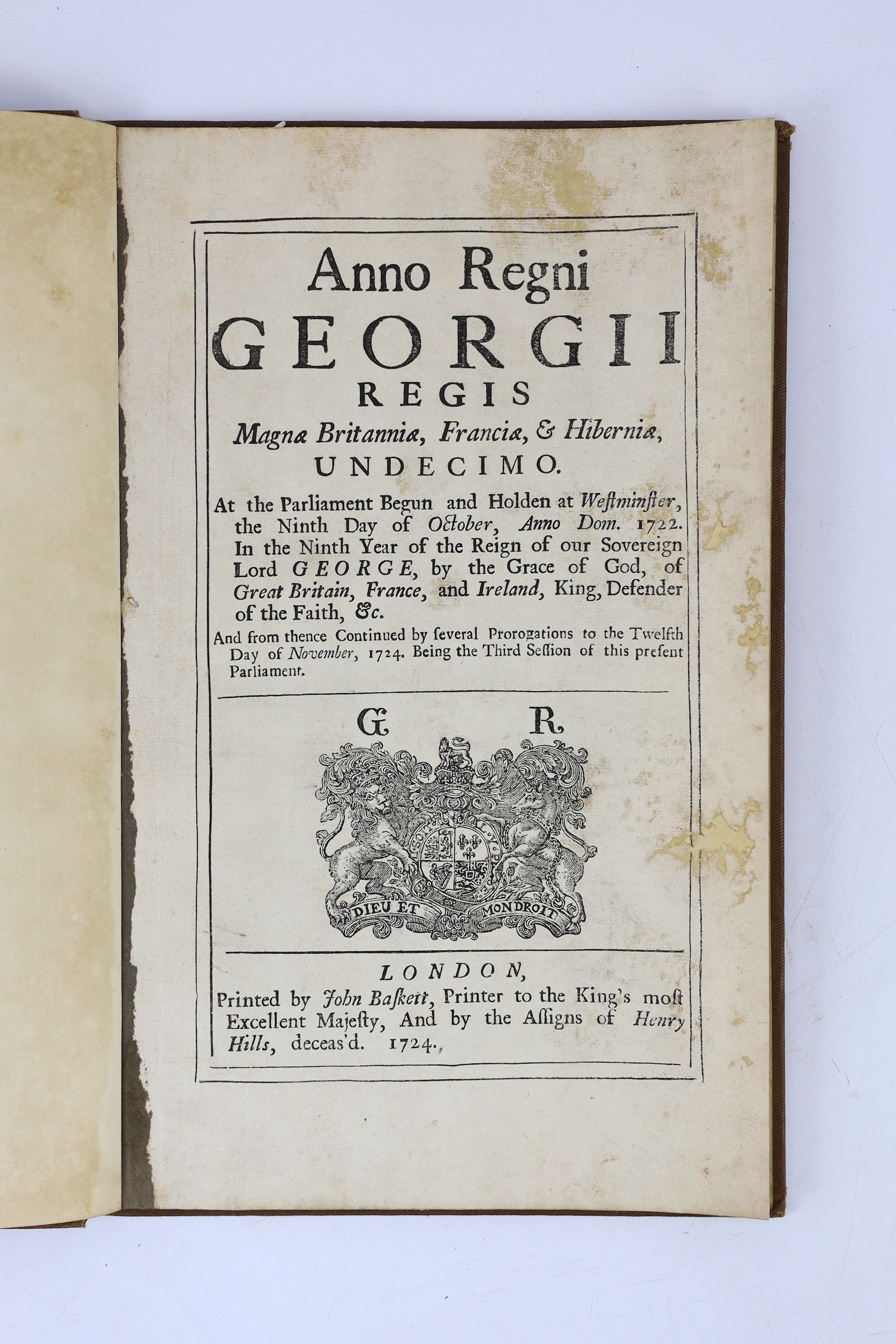 KENT: Ramsgate Harbour and Sandwich Haven - 4 Acts of Parliament bound together; 1747, 1761, 1797 and 1810. old morocco, sm.8vo.; Keate, George - Sketches from Nature...in a Journey to Margate... to which is now added, M